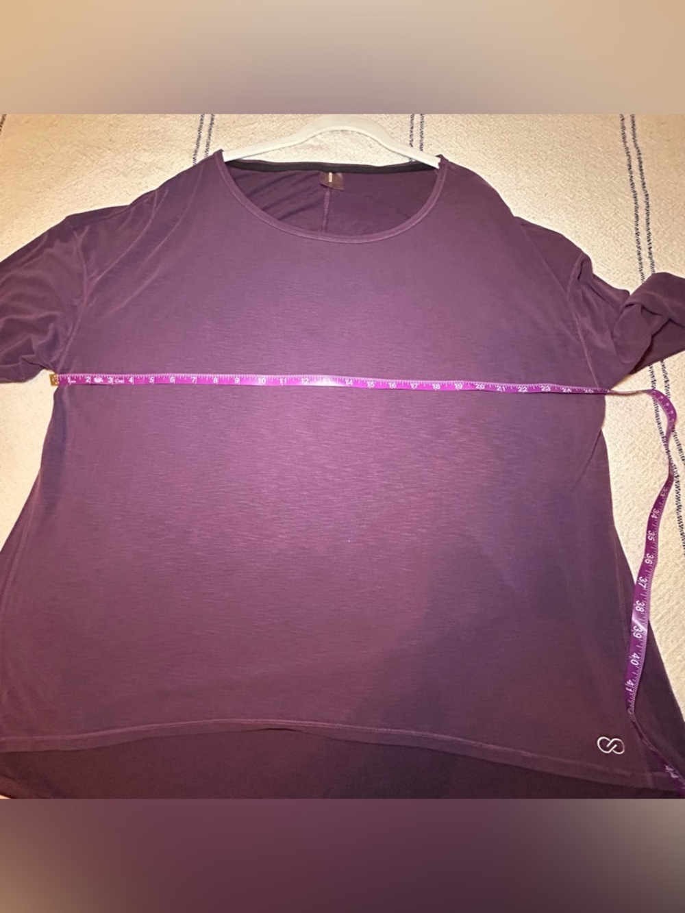 Calia Plum Draped Back High/Low Long Sleeve Top Size 2X - Picture 8 of 9